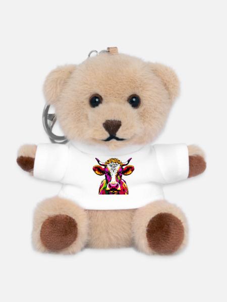 Kuh - Teddy Schlüsselanhänger - Weiß