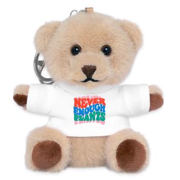 Nie genug Pflanzen - Teddy Schlüsselanhänger - Weiß - Vorne