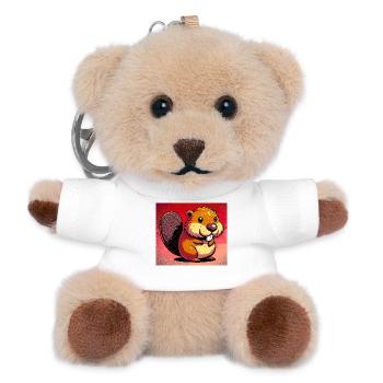 Bieber - Teddy Schlüsselanhänger - Weiß - Vorne