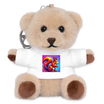 squirrel - Teddy Keyring - white - Front