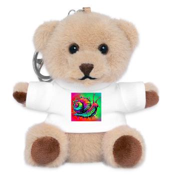 Snail - Teddy Keyring - white - Front