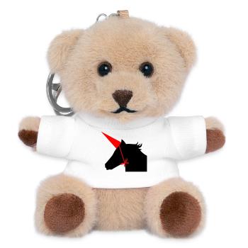 Einhorn Hut - Teddy Schlüsselanhänger - Weiß - Vorne