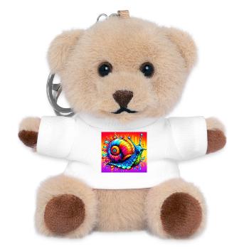 Schnecke - Teddy Schlüsselanhänger - Weiß - Vorne
