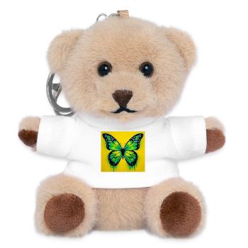 Schmetterling - Teddy Schlüsselanhänger - Weiß - Vorne