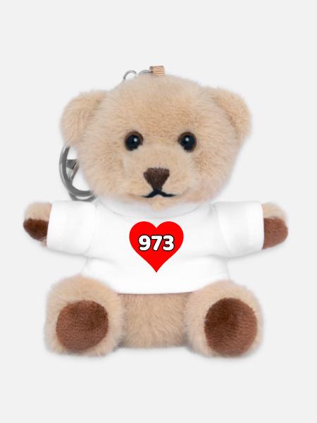 Ich liebe Französisch-Guayana 973 - Teddy Schlüsselanhänger - Weiß
