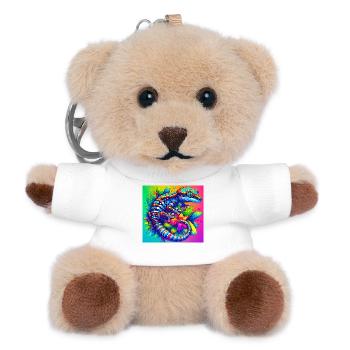 Gecko - Teddy Keyring - white - Front