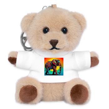 elephant - Teddy Keyring - white - Front