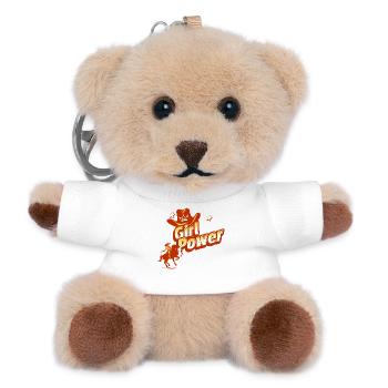 Westliche weibliche Energie mit Stern und Krone - Teddy Schlüsselanhänger - Weiß - Vorne