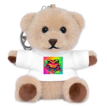 frog - Teddy Keyring - white - Front
