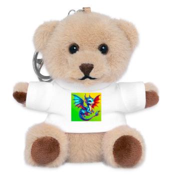 dragon - Teddy Keyring - white - Front