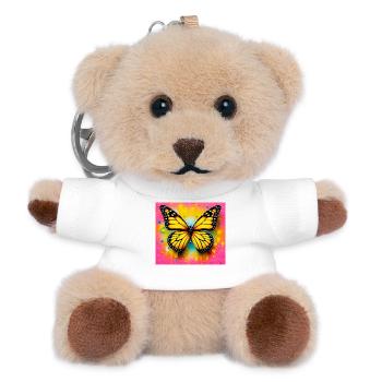 Schmetterling - Teddy Schlüsselanhänger - Weiß - Vorne