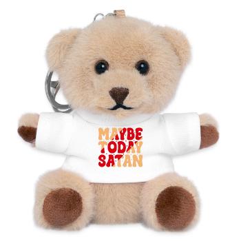 Maybe Today Satan - Teddy Keyring - white - Front