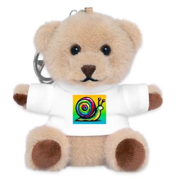 Snail - Teddy Keyring - white - Front