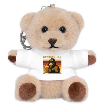 Beersexual, Vintage Beer Humor - Teddy Keyring - white - Front