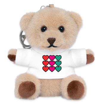 100. 100 JAHRE. 100-JÄHRIGES JUBILÄUM. GEBURTSTAG 100 - Teddy Schlüsselanhänger - Weiß - Vorne