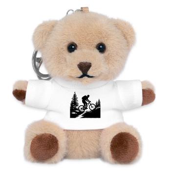 MTB Mountainbike - Teddy Schlüsselanhänger - Weiß - Vorne