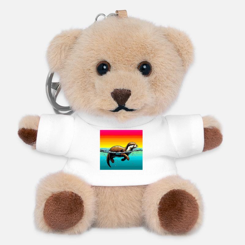 Otter - Teddy Schlüsselanhänger - Weiß