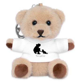 My_best_friend_black - Teddy Keyring - white - Front