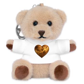 VENUS LOVER – Frieden & Liebe - Teddy Schlüsselanhänger - Weiß - Vorne