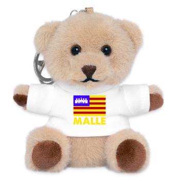 Kastellflagge MALLE Signatur - Teddy Schlüsselanhänger - Weiß - Vorne
