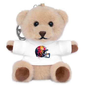 Football Helm - Teddy Schlüsselanhänger - Weiß - Vorne