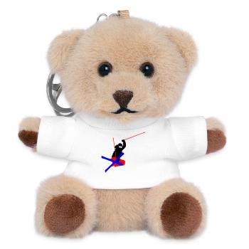 Freestyle ski - Teddy Schlüsselanhänger - Weiß - Vorne