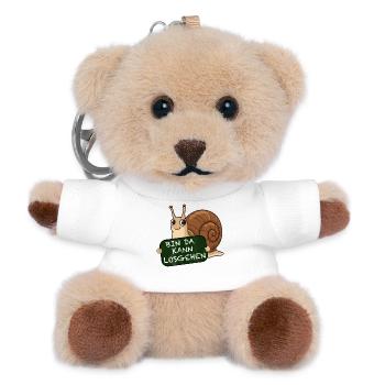 Funny Snail I'm There Can Go Saying - Teddy Keyring - white - Front