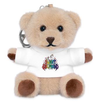 Girlfriend Unicorn Valentines Couple - Teddy Keyring - white - Front