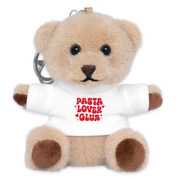 Club des amateurs de pâtes, cuisine italienne, rétro esthétique rouge - Porte-clés ourson - blanc - Devant