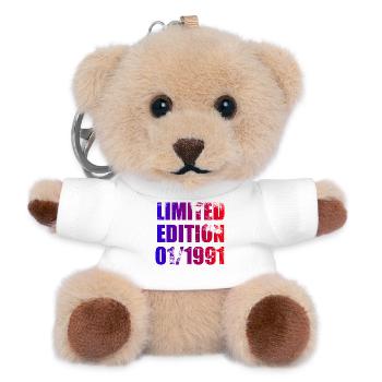 35th Birthday Limited Edition 01/1991 - Teddy Keyring - white - Front