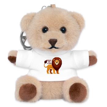 Le courageux Leo et Sunmane - Porte-clés ourson - blanc - Devant