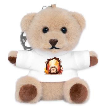 Hedgehogs in the autumn forest - Teddy Keyring - white - Front