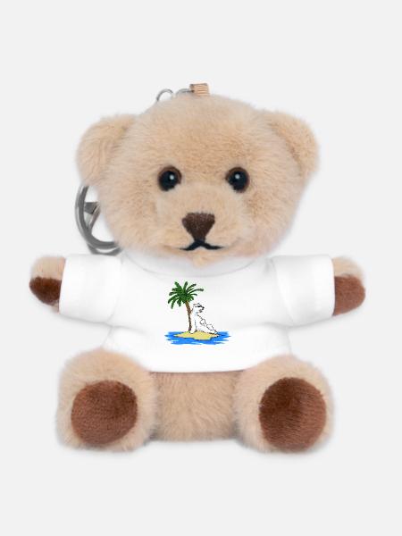 Hot Polar Bear - Teddy Keyring - white