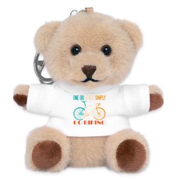 Fahradfahrer Spruch Radsport Fahrrad Radeln - Teddy Schlüsselanhänger - Weiß - Vorne