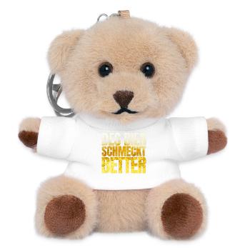 Tyrol Beer tastes better - Teddy Keyring - white - Front