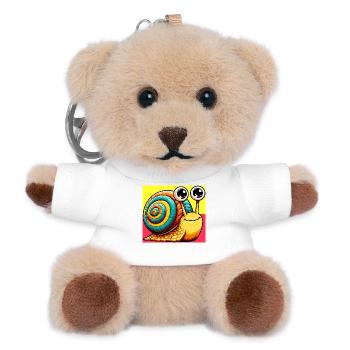 Schnecke - Teddy Schlüsselanhänger - Weiß - Vorne