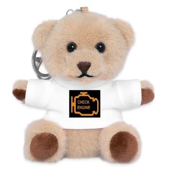 Check Engine Icon in Orange - Teddy Keyring - white - Front