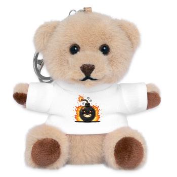 Explosives Grinsen Bombe - Teddy Schlüsselanhänger - Weiß - Vorne