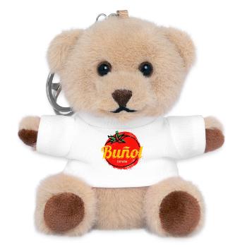 Bunol Tomatina Provinz Valencia Spanien Souvenir - Teddy Schlüsselanhänger - Weiß - Vorne