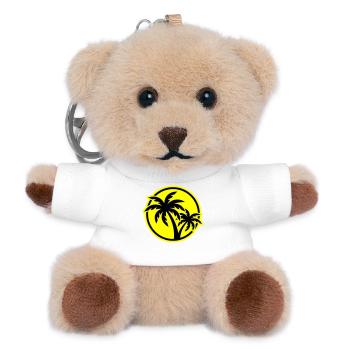 Palm Tree Symbol Beach - Teddy Keyring - white - Front