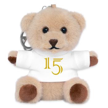 15. 15 YEARS. 15th ANNIVERSARY. 15 YEAR ANNIVERSARY. - Teddy Keyring - white - Front