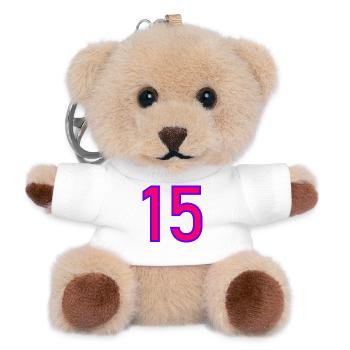 15. 15 YEARS. 15th ANNIVERSARY. 15 YEAR ANNIVERSARY. - Teddy Keyring - white - Front