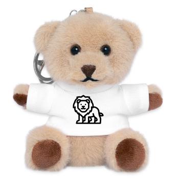 lion - Teddy Keyring - white - Front