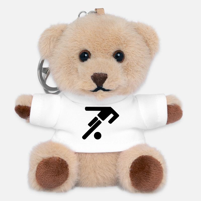 Soccer Logo Headless - Teddy Keyring - white