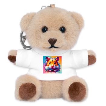 hamster - Porte-clés ourson - blanc - Devant