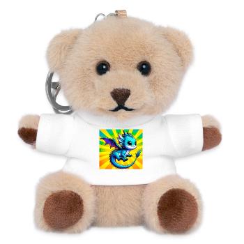 dragon - Teddy Keyring - white - Front
