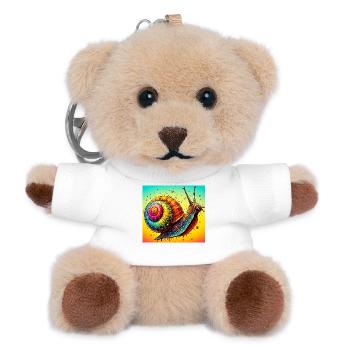 Schnecke - Teddy Schlüsselanhänger - Weiß - Vorne