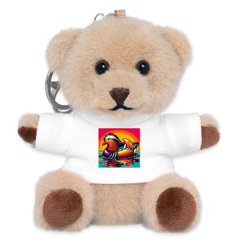 Mandarin duck - Teddy Keyring - white - Front