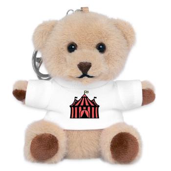 Circus Tent Manege Circus Colorful - Teddy Keyring - white - Front