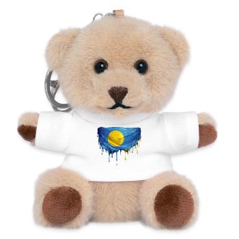 Palau Dripping Flag - Teddy Keyring - white - Front